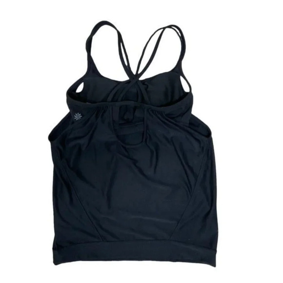 Athleta Tank Top XS Built In Bra Adjustable Spaghetti Straps Racerback - Picture 2 of 3